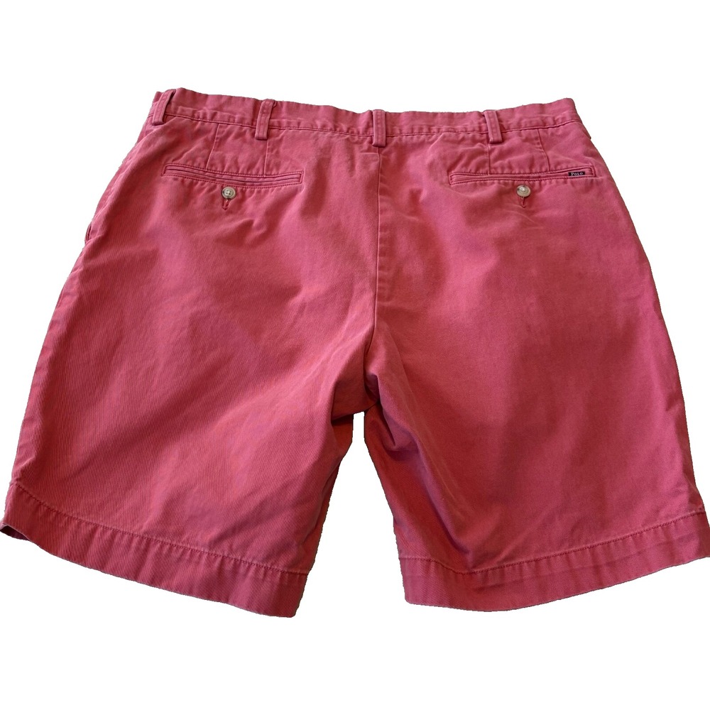 VTG Polo Ralph Lauren Shorts Men's 36 Chino Coral Pink Flat Front Active Walking - Picture 6 of 7